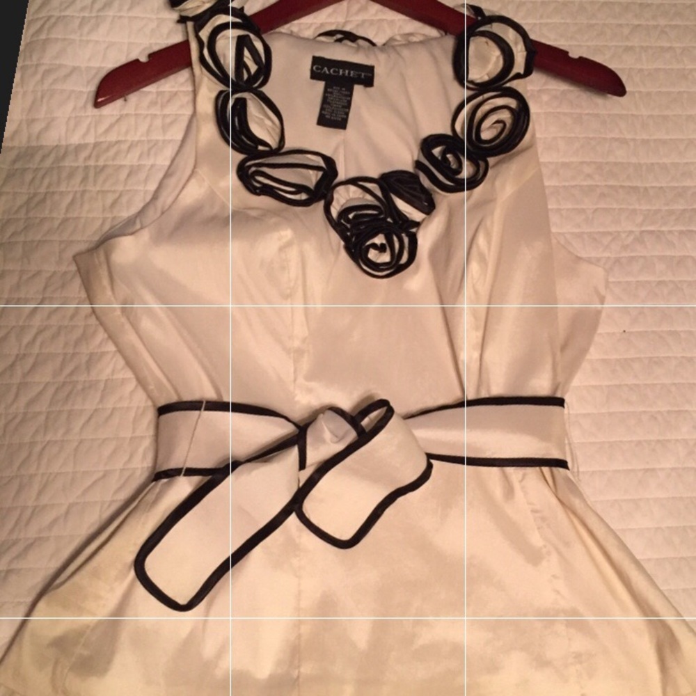 Cachet Ivory with Black Trim Top